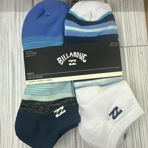 BILLABONG Low cut Socks Mens No Show 5 Pairs Fits Shoe Size 6-12 NWT